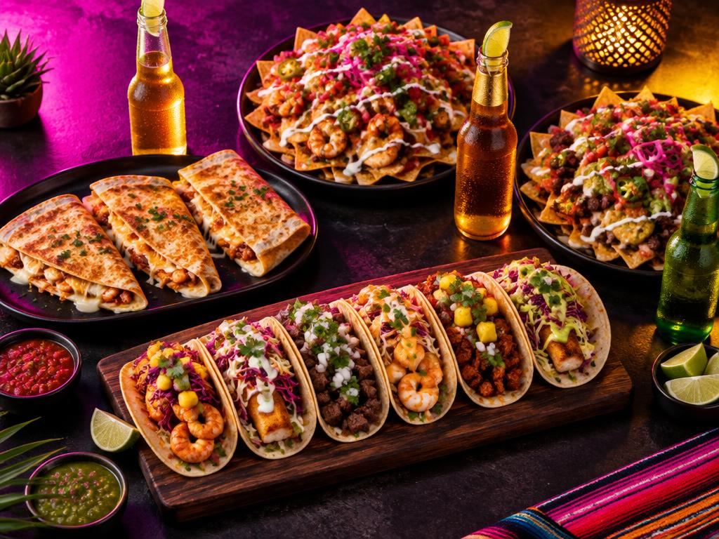 6 Tacos + 3 Gringas + 2 Nachos + 3 Bebidas
